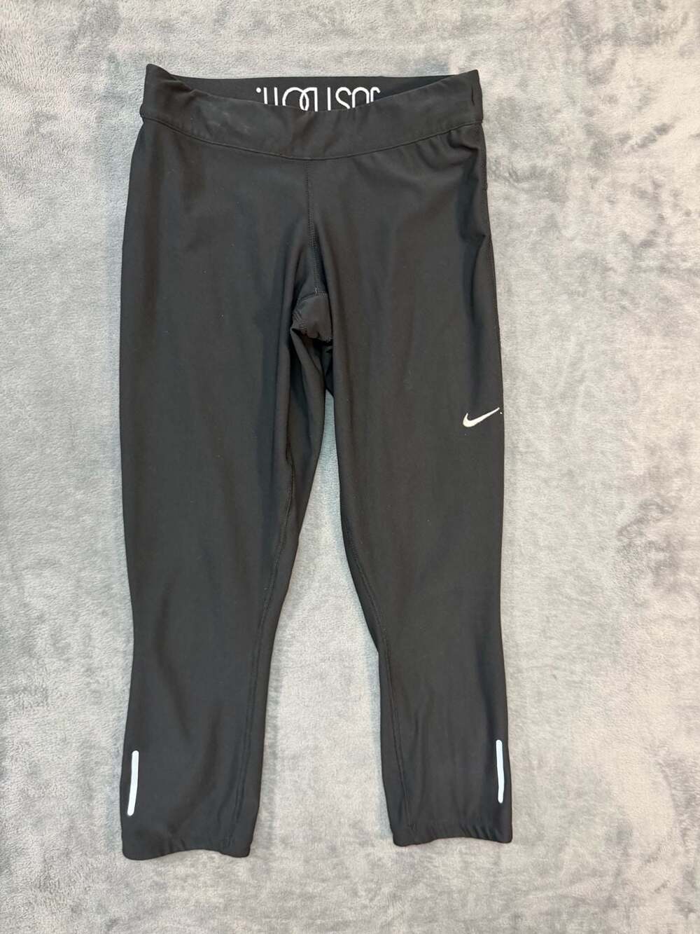 Nike Dri-Fit Just Do It Black Running Capri Leggings Womens Size S